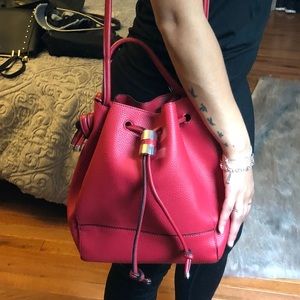 Red Bucket Bag
